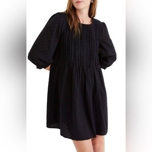 Madewell Embroidered Pintuck Mini Dress